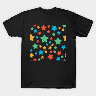 colorful stars seamless pattern perfect for background or wallpaper T-Shirt